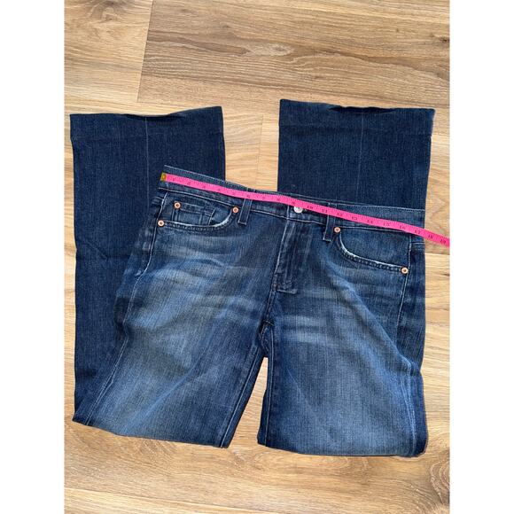 7 For All Mankind DOJO Flare Leg Jeans Blue - size 31 - J - Picture 6 of 12